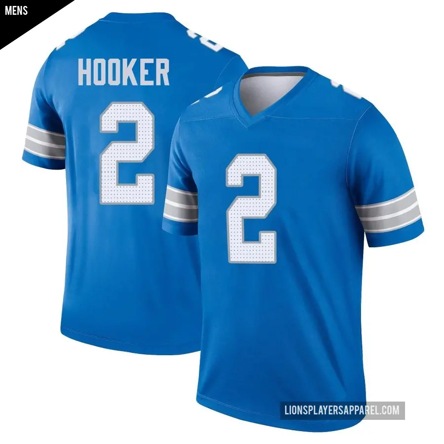 Men's Detroit Lions ＃2 Hendon Hooker Blue Legend 2nd Jersey