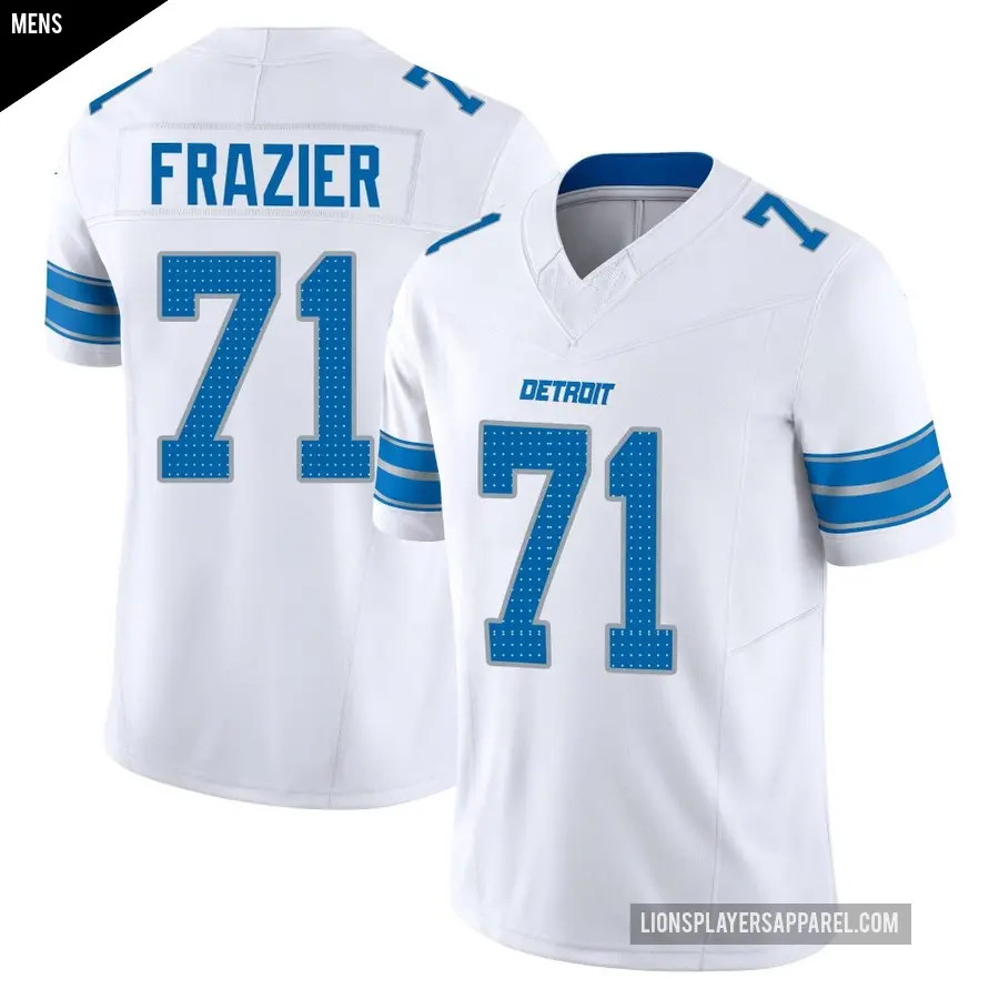 Men's Detroit Lions ＃71 Miles Frazier White Limited Vapor F.U.S.E. 2nd Jersey