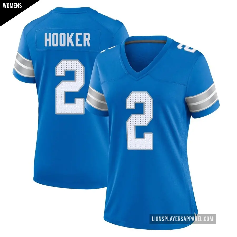 Women's Detroit Lions ＃2 Hendon Hooker Blue Game 2nd Jersey