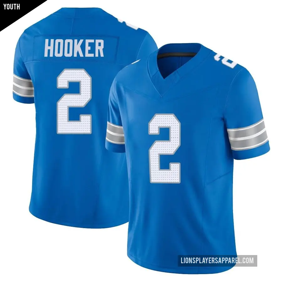 Youth Detroit Lions ＃2 Hendon Hooker Blue Limited Vapor F.U.S.E. 2nd Jersey