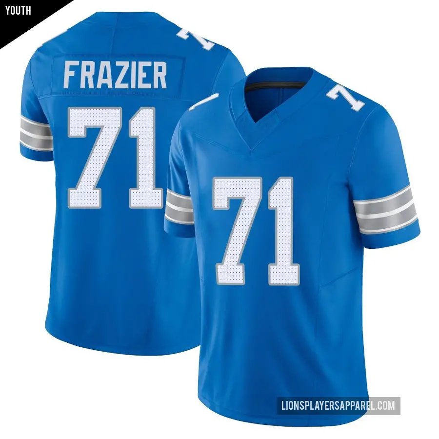 Youth Detroit Lions ＃71 Miles Frazier Blue Limited Vapor F.U.S.E. 2nd Jersey